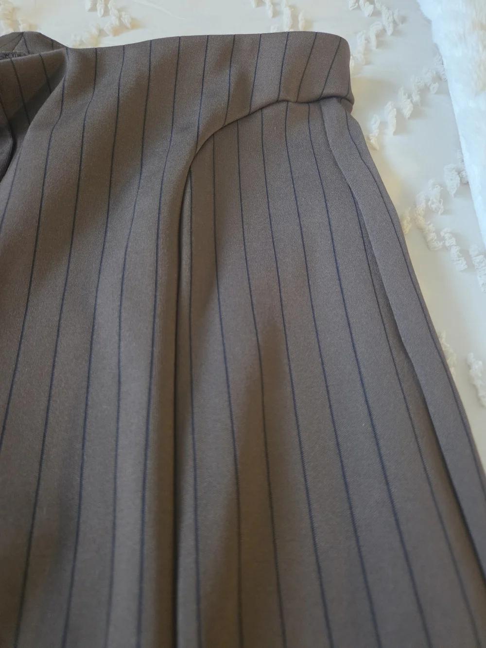 ALO Yoga Brown Pinstripe Boot-Cut Pants
